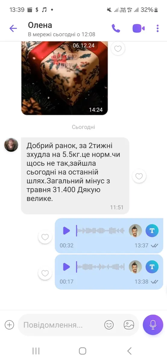 Відгук: мінус 5,5 кг за два тижні.